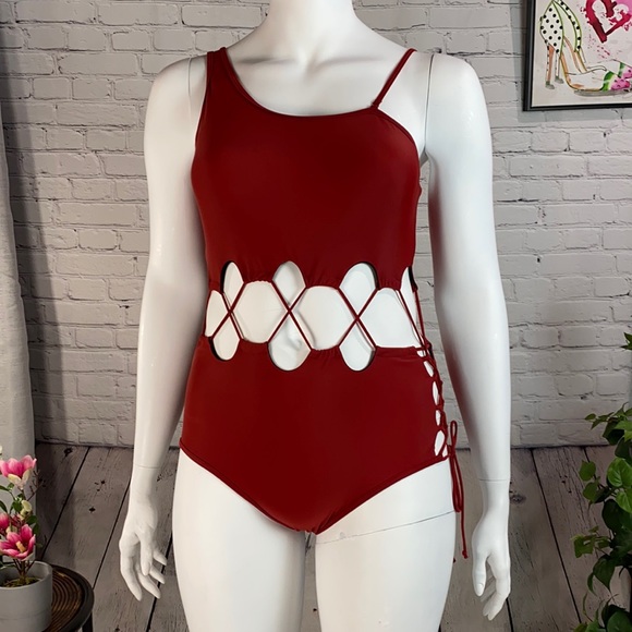 Other - Deep Red 1pc Swimsuit Size: XL
